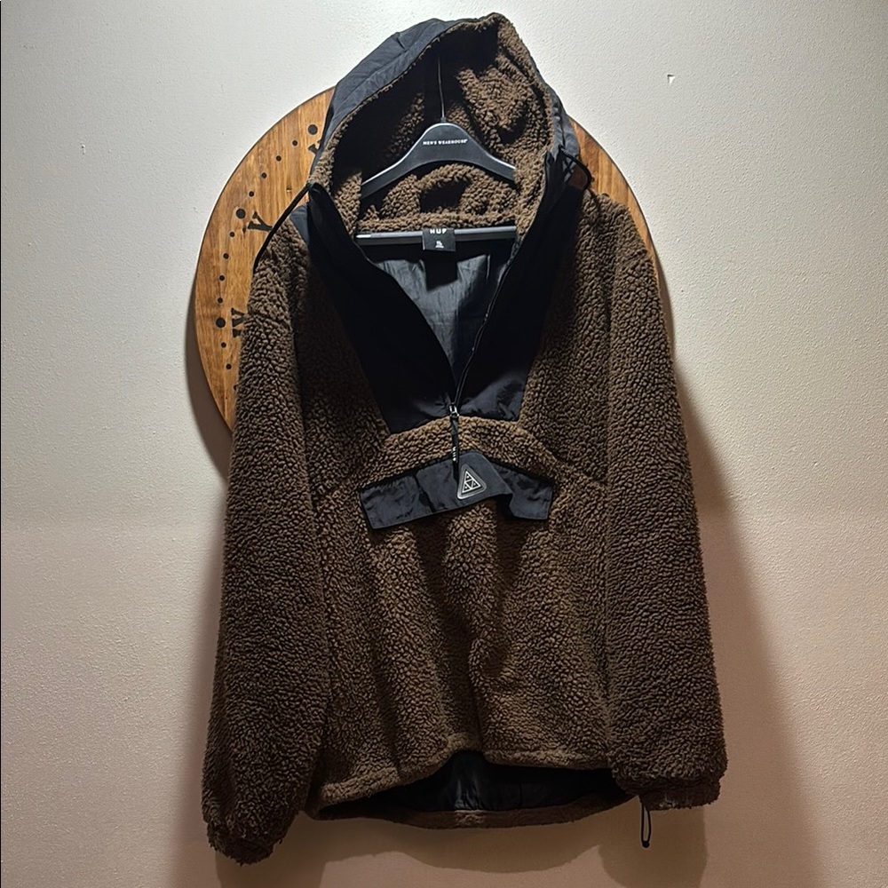 HUF Brown and Black Sherpa Jacket